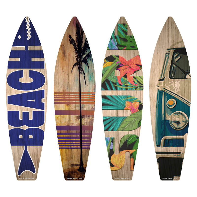 Beach Surfing Surfboard Set Novelty Metal Set of 4 SB-Pack-07