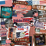 Patriotic 50 Piece Wholesale Novelty Assorted Sticker Decal Pack