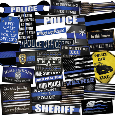 Police 50 Piece Wholesale Novelty Assorted Sticker Decal Pack
