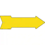 Yellow Novelty Metal Arrow Sign 17" x 5" (A)