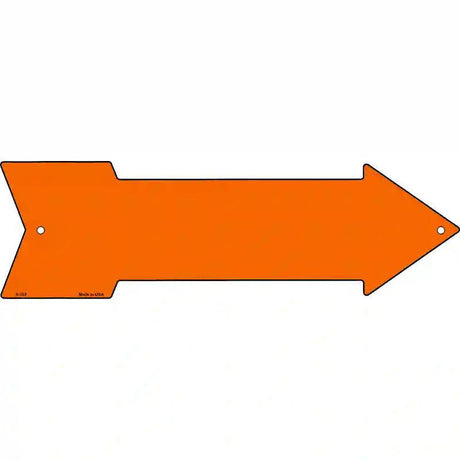 Orange Novelty Metal Arrow Sign 17" x 5" (A)