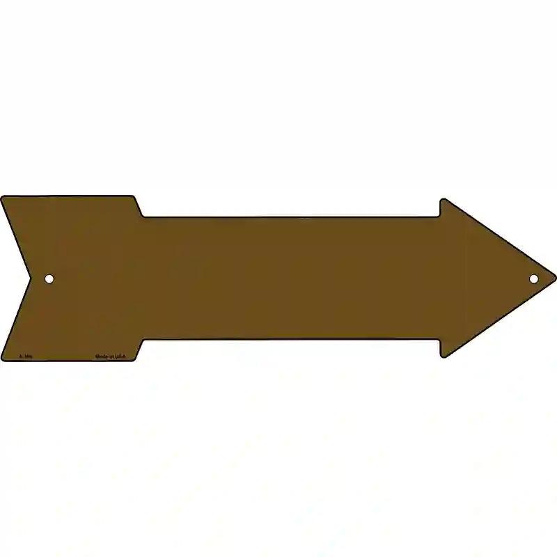 Brown Novelty Metal Arrow Sign 17" x 5" (A)