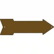 Brown Novelty Metal Arrow Sign 17" x 5" (A)