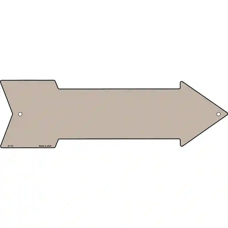Tan Novelty Metal Arrow Sign 17" x 5" (A)