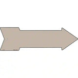 Tan Novelty Metal Arrow Sign 17" x 5" (A)