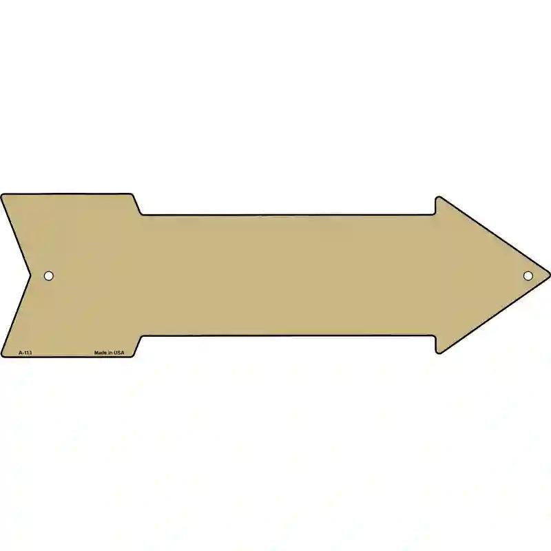 Gold Novelty Metal Arrow Sign 17" x 5" (A)