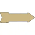 Gold Novelty Metal Arrow Sign 17" x 5" (A)