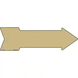 Gold Novelty Metal Arrow Sign 17" x 5" (A)