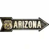 Vintage Route 66 Arizona Novelty Metal Arrow Sign 17" x 5" (A)