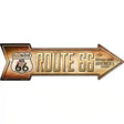 Route 66 Illinois Flag Novelty Metal Arrow Sign 17" x 5" (A)