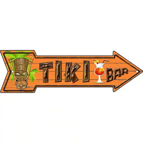 Tiki Bar Novelty Metal Arrow Sign 17" x 5" (A)
