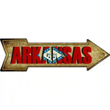 Arkansas Novelty Metal Arrow Sign 17" x 5" (A)
