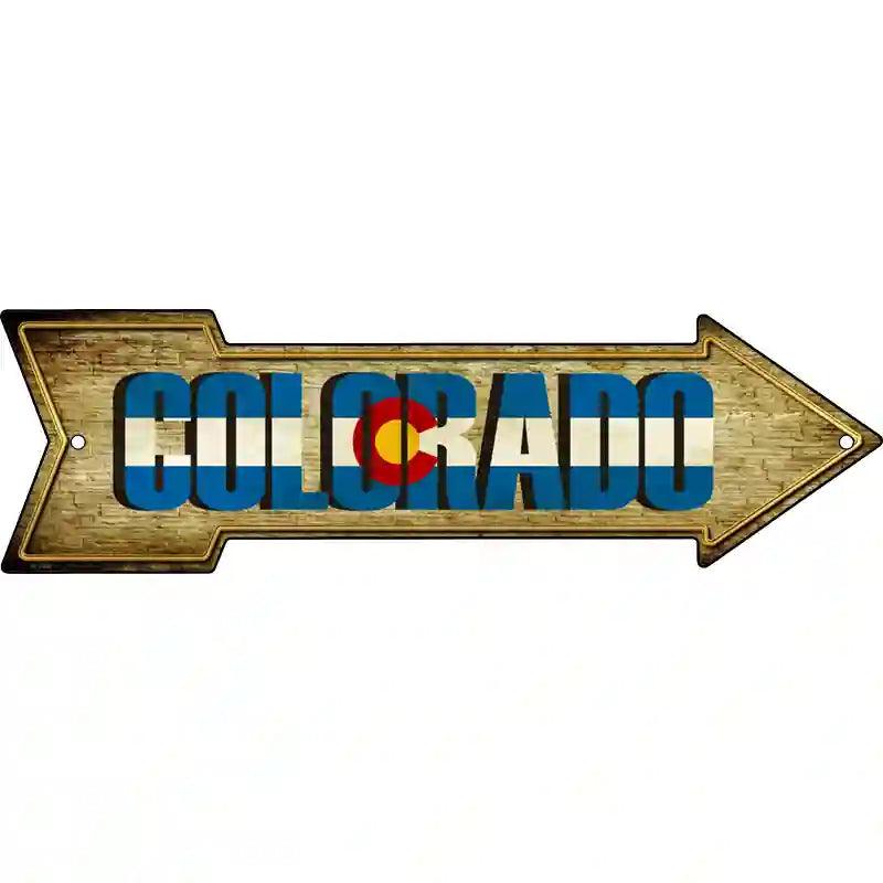 Colorado Novelty Metal Arrow Sign 17" x 5" (A)