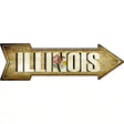 Illinois Novelty Metal Arrow Sign 17" x 5" (A)