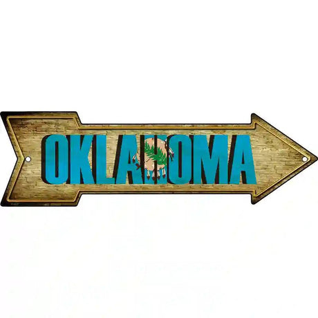 Oklahoma Novelty Metal Arrow Sign 17" x 5" (A)