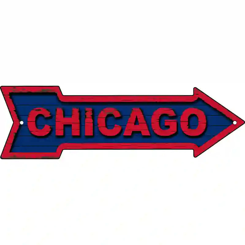 Chicago Colors Novelty Metal Arrow Sign 17" x 5" (A)