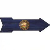 New Hampshire State Flag Novelty Metal Arrow Sign 17" x 5" (A)