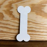 White Dye Sublimation 3.5" x 9" Novelty Metal Bone Magnet B-000