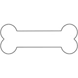 White Dye Sublimation 3.5" x 9" Wholesale Novelty Metal Bone Magnet