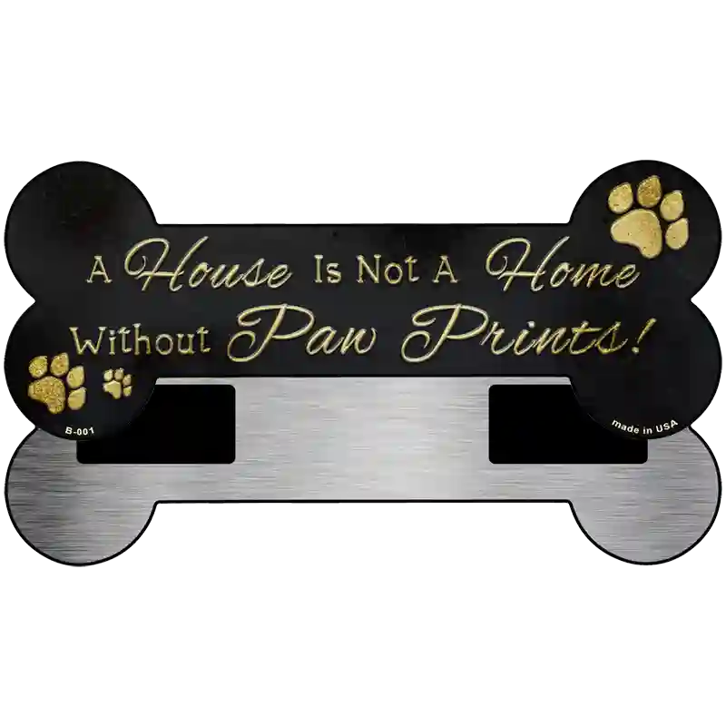 Without Paw Prints Novelty Bone Magnet B-001