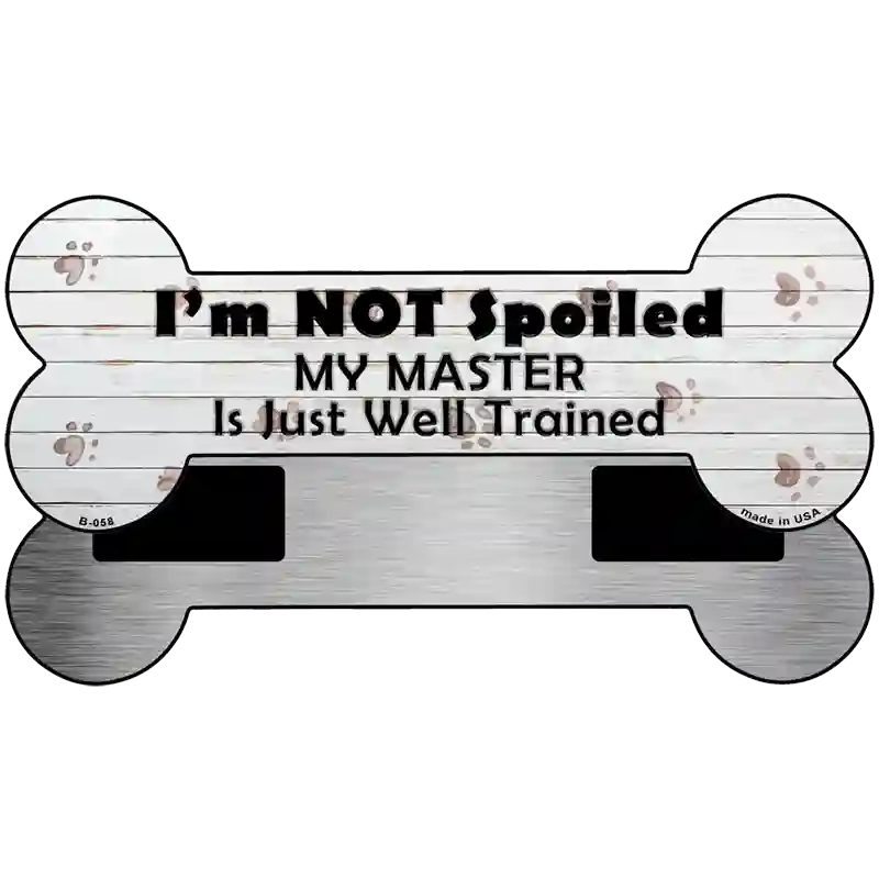 Master Is Well Trained Novelty Metal Bone Magnet