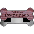 Loves Its Dog Novelty Metal Bone Magnet 3.5" x 9" Magnet (B)
