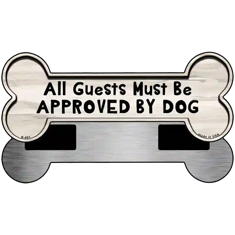 Approved By Dog Novelty Metal Bone Magnet