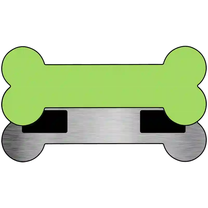 Lime Green Novelty Metal Bone Magnet