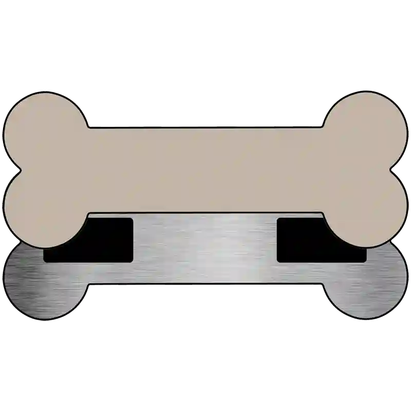 Tan Novelty Metal Bone Magnet