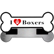 I Love Boxers Novelty Metal Bone Magnet B-148 3.5" x 9" Magnet (B)