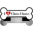 I Love Chow Chows Novelty Metal Bone Magnet B-150 3.5" x 9" Magnet (B)
