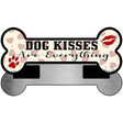 Dog Kisses Novelty Metal Bone Magnet 3.5" x 9" Magnet (B)