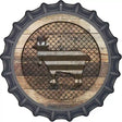 Corrugated Goat on Wood Novelty Metal Bottle Cap Sign BC-1047