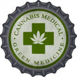 Cannabis Medicine Novelty Metal Bottle Cap Sign BC-1130