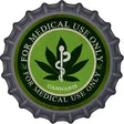 Cannabis For Medical Use Only Novelty Metal Bottle Cap Sign BC-1132
