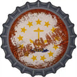 Rhode Island Rusty Stamped Novelty Metal Bottle Cap Sign BC-1204