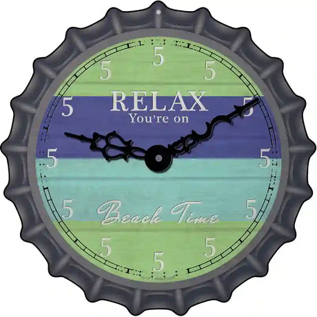 Youre On Beach Time Novelty Metal Bottle Cap Sign BC-1217
