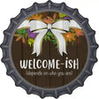 Welcomeish Novelty Metal Bottle Cap Sign BC-1362