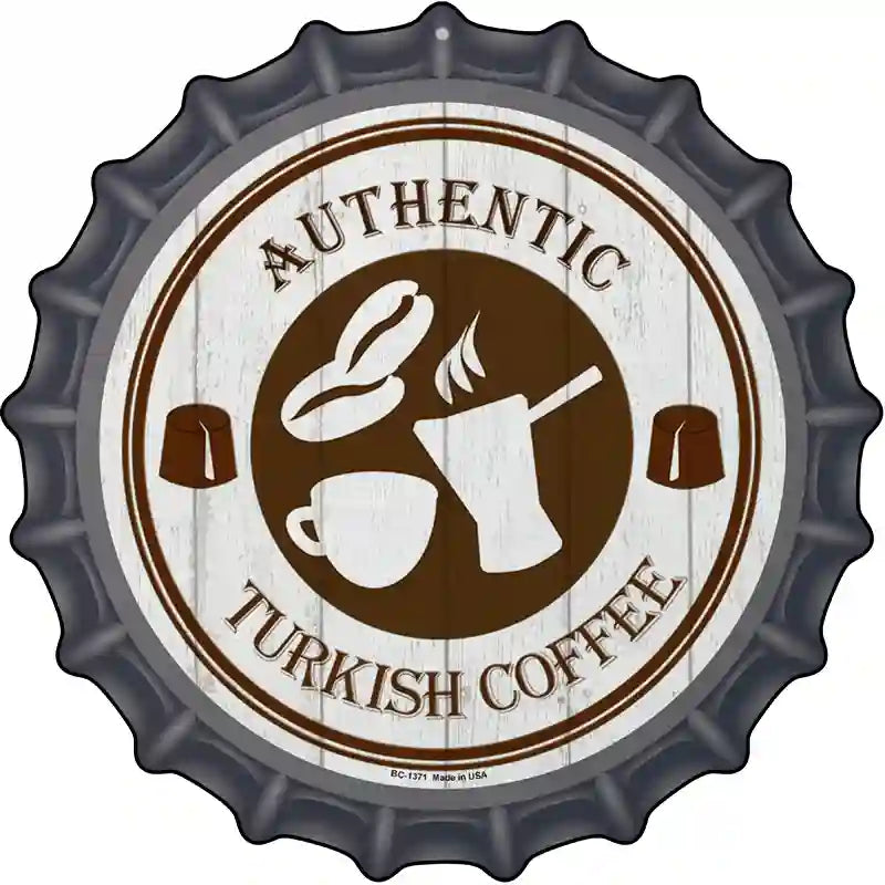 Authentic Turkish Novelty Metal Bottle Cap Sign