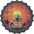 Sunrise Suntan Sunset Novelty Metal Bottle Cap Sign