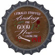 Drink For Evil Novelty Metal Bottle Cap Sign