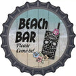 Beach Bar Tiki Novelty Metal Bottle Cap Sign