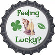 Feeling Lucky Novelty Metal Bottle Cap Sign BC-172