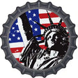 Lady Liberty Novelty Metal Bottle Cap Sign BC-1852
