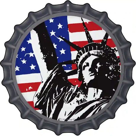 Lady Liberty Novelty Metal Bottle Cap Sign BC-1852
