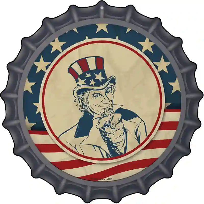 America Wants You Novelty Metal Bottle Cap Sign BC-1863