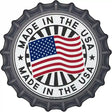 Made In The USA Novelty Metal Bottle Cap Sign BC-1866