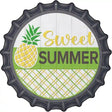 Sweet Summer Pineapple Novelty Metal Bottle Cap Sign