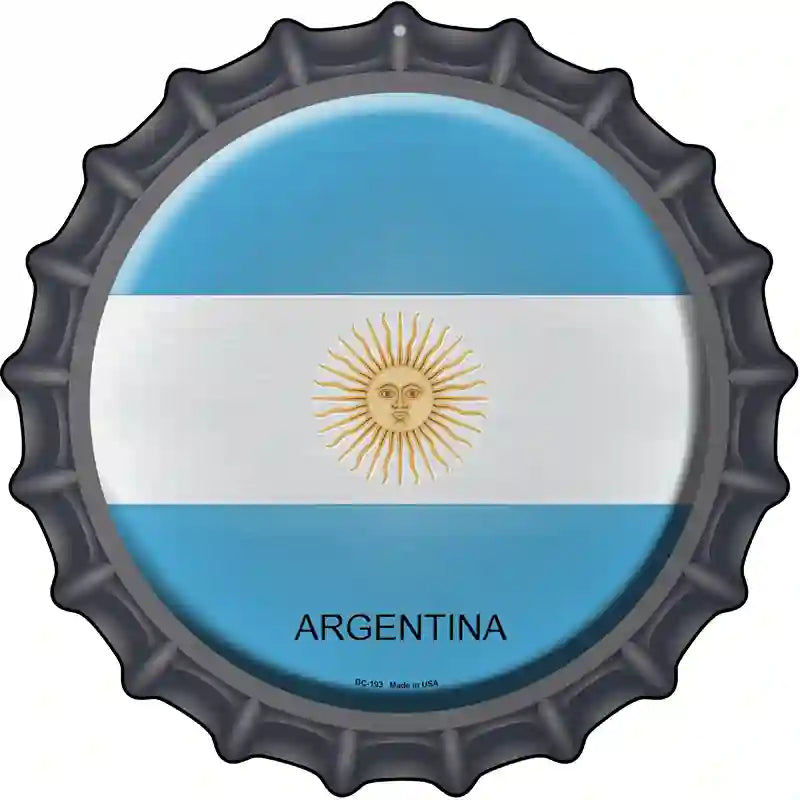 Argentina Novelty Metal Bottle Cap Sign BC-193