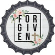 Forgiven with Cross Novelty Metal Bottle Cap Sign